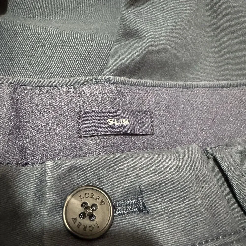 NWT J.CREW Flex TruTemp 365 Men's 35x32 Slim Fit Chino Pants Blue Casual Golf